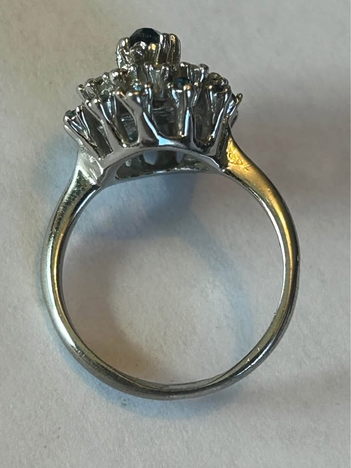 WOW $499 14K White Gold Electroplated Cubic Zirconia White/Yellow/Black 8 L@@K !