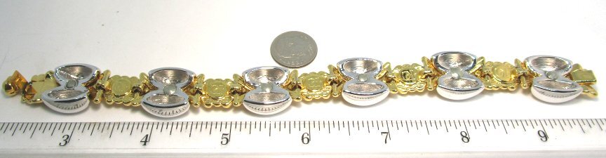 PC Gold Plated and Silver Plated Link Bracelet 69.4 grams 7 3/4” x 3/4”