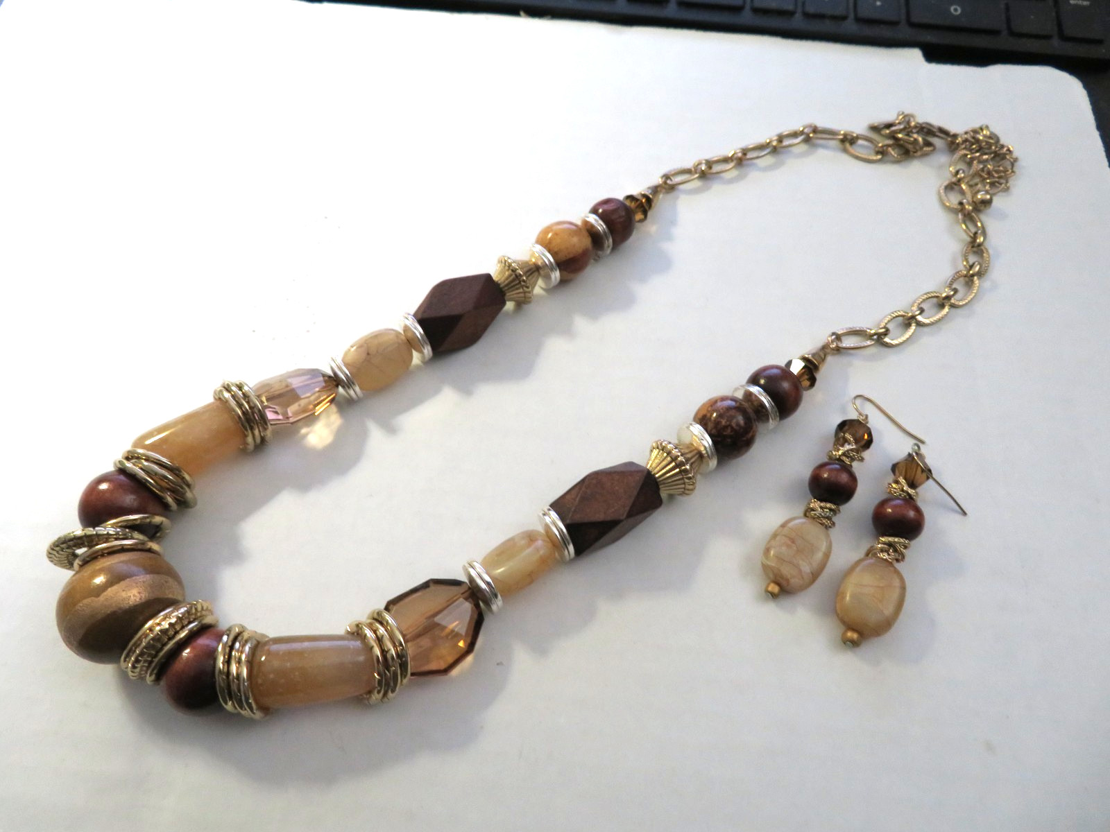VINTAGE CHICOS NECKLACE/EARRING SET 24-28″