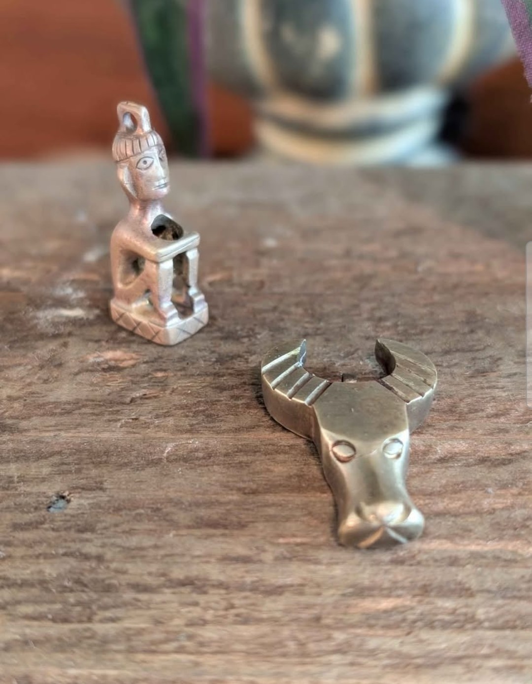 Set 4 Solid Brass Pendants
