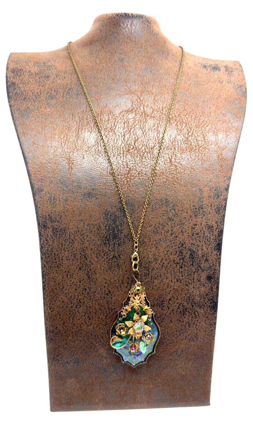 Lovely Michal Negrin Necklace With Colorful Crystals #117#