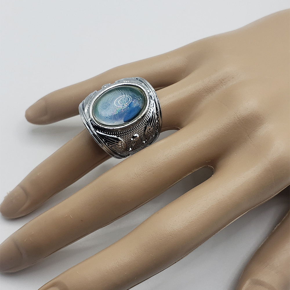Eagle Men Ring Half Mood Half Clear Stone Color Ring Size 9.5. 11. 12. 13. 13.5