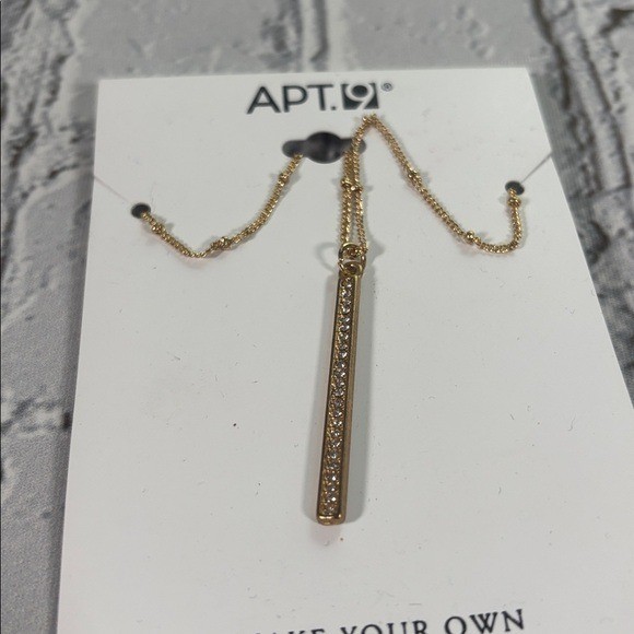 NWT APT. 9 Gold Tone Make Your Own Necklace w/ Geometic Charms