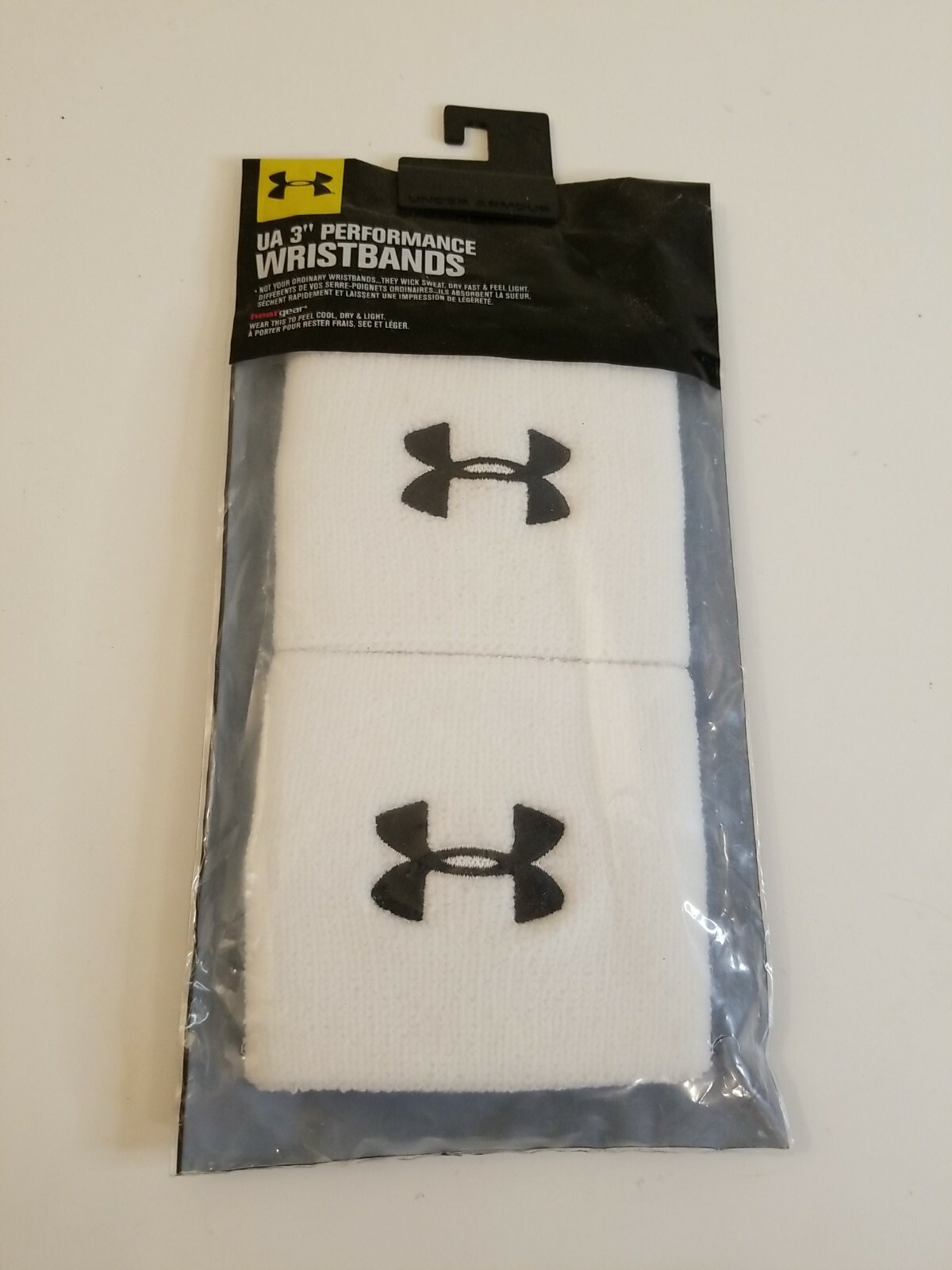 Adult Unisex Under Armour Brand White Wristband Set