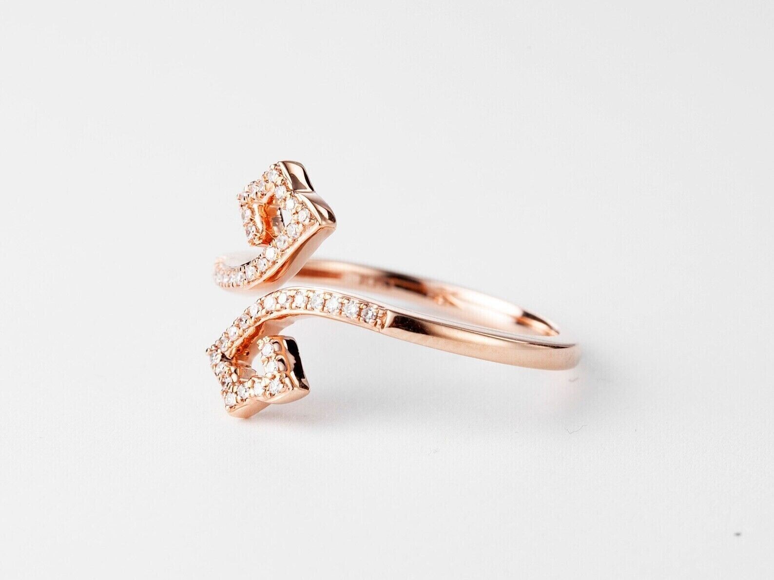 2Ct Round Cut Simulated Diamond Chevron Wedding Band Ring 14k Rose Gold Plated