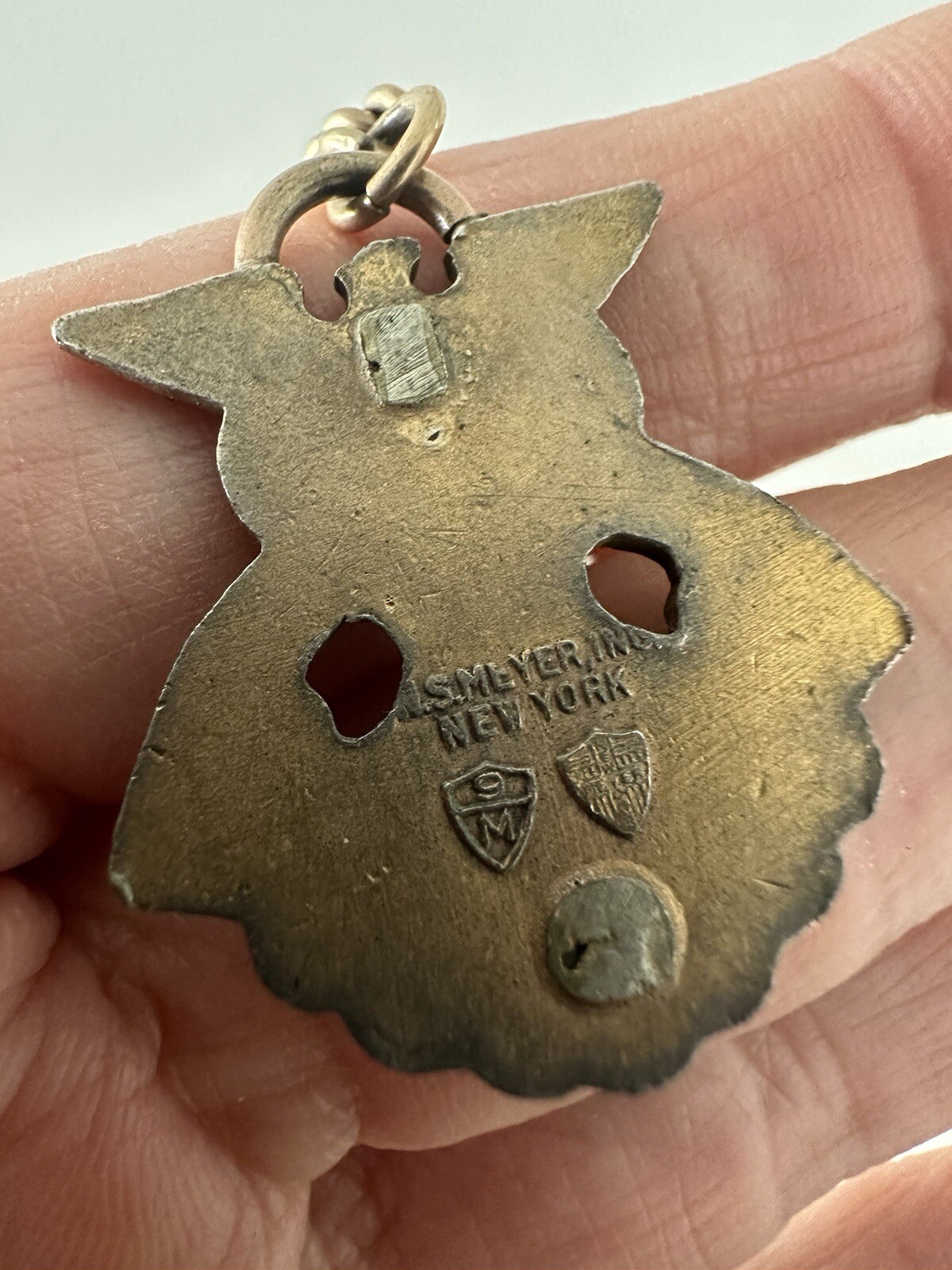 Bracelet Mascotte Charm Honor Valor Fidelity N S Meyer New York Medal 7″ VTG