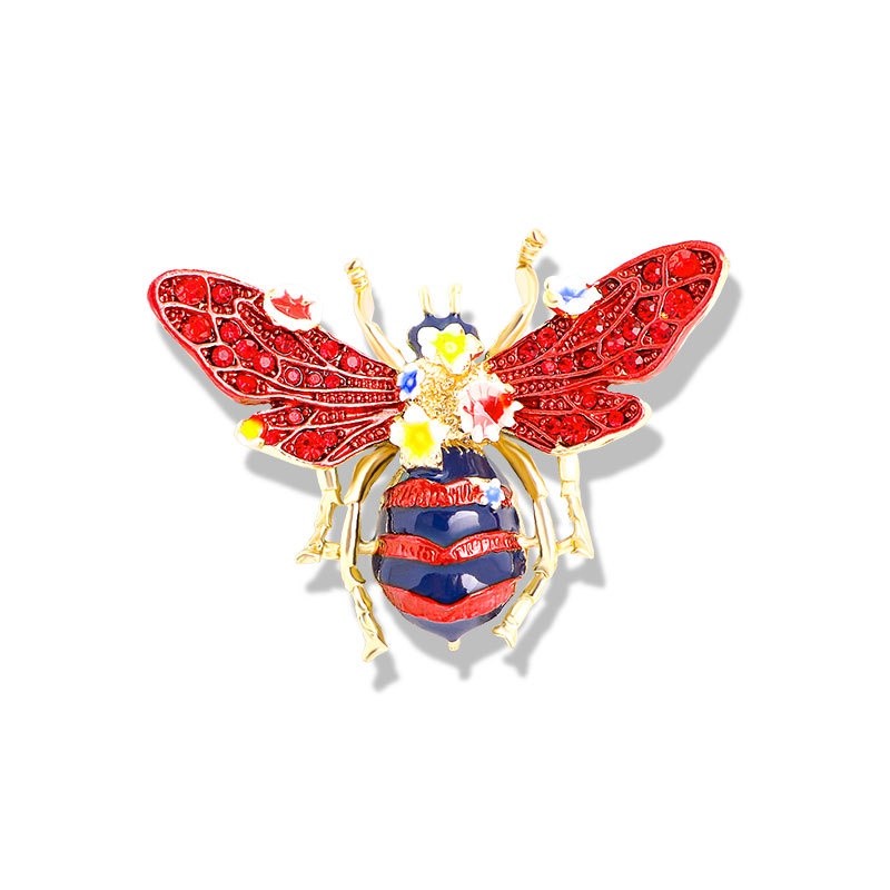 Exquisite Cute Bee Brooch Pin Colorful Flower Insect Badges For Lady
