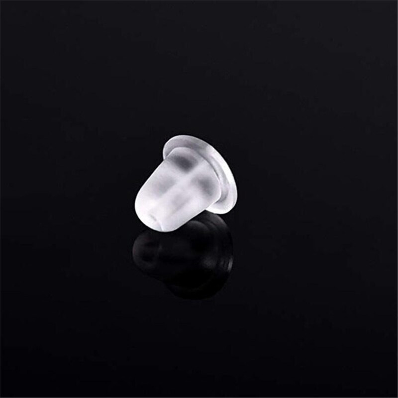 Stud Head Earring Retainers Stud Nose Ear 50Pcs Replacement Ear Clear Flat Stud