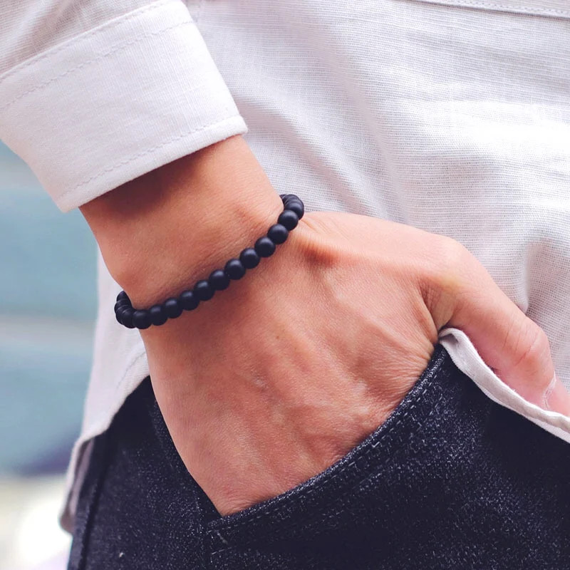 Fashion Mens Bracelet Set 2pcs Sliding Adjustable Lucky Red Thread Braslet