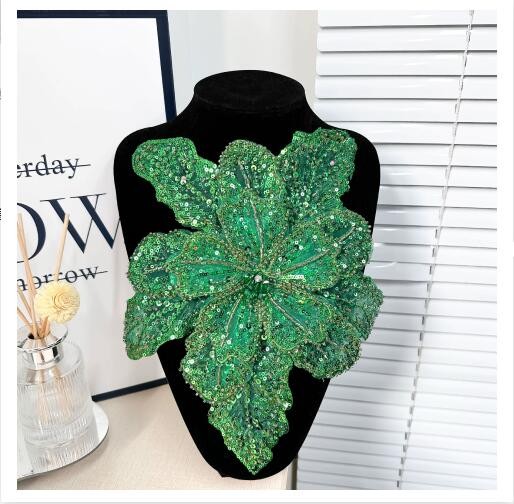 DIY Clothing Lace Sequin Beads Flower Embroideried Appliquothing Sew Accessories