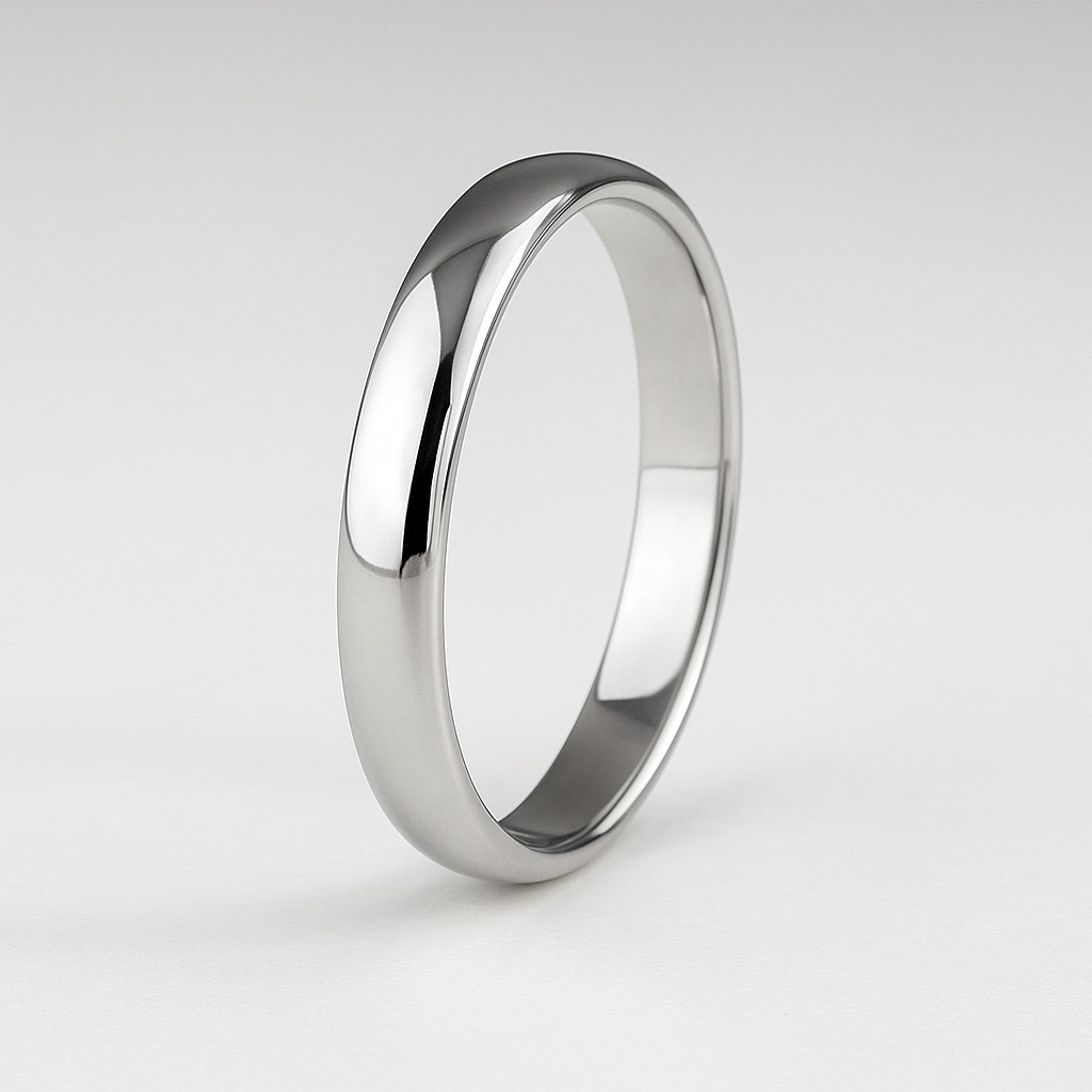Sterling Silver 3mm High Polish Wedding Band Ring – Unisex Classic Comfort Fit