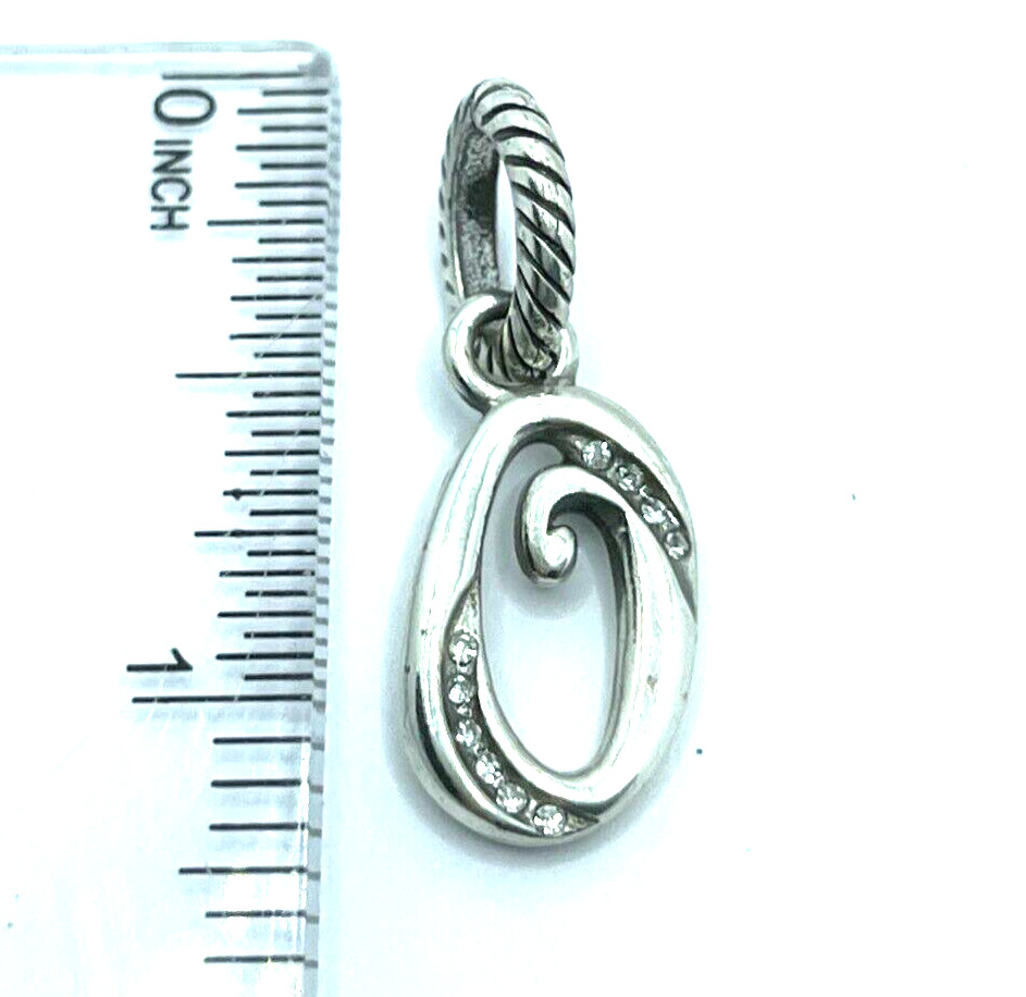 Brighton Zero “0” Number Numeric Pendant Silver Charm