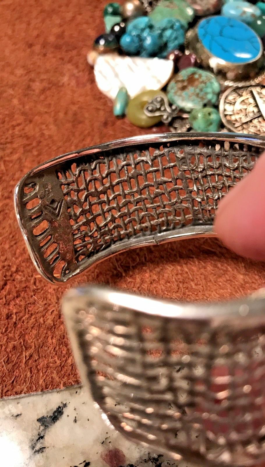Silpada B1625 Oxidized Sterling Silver Woven Weave Cuff Bracelet Was $139