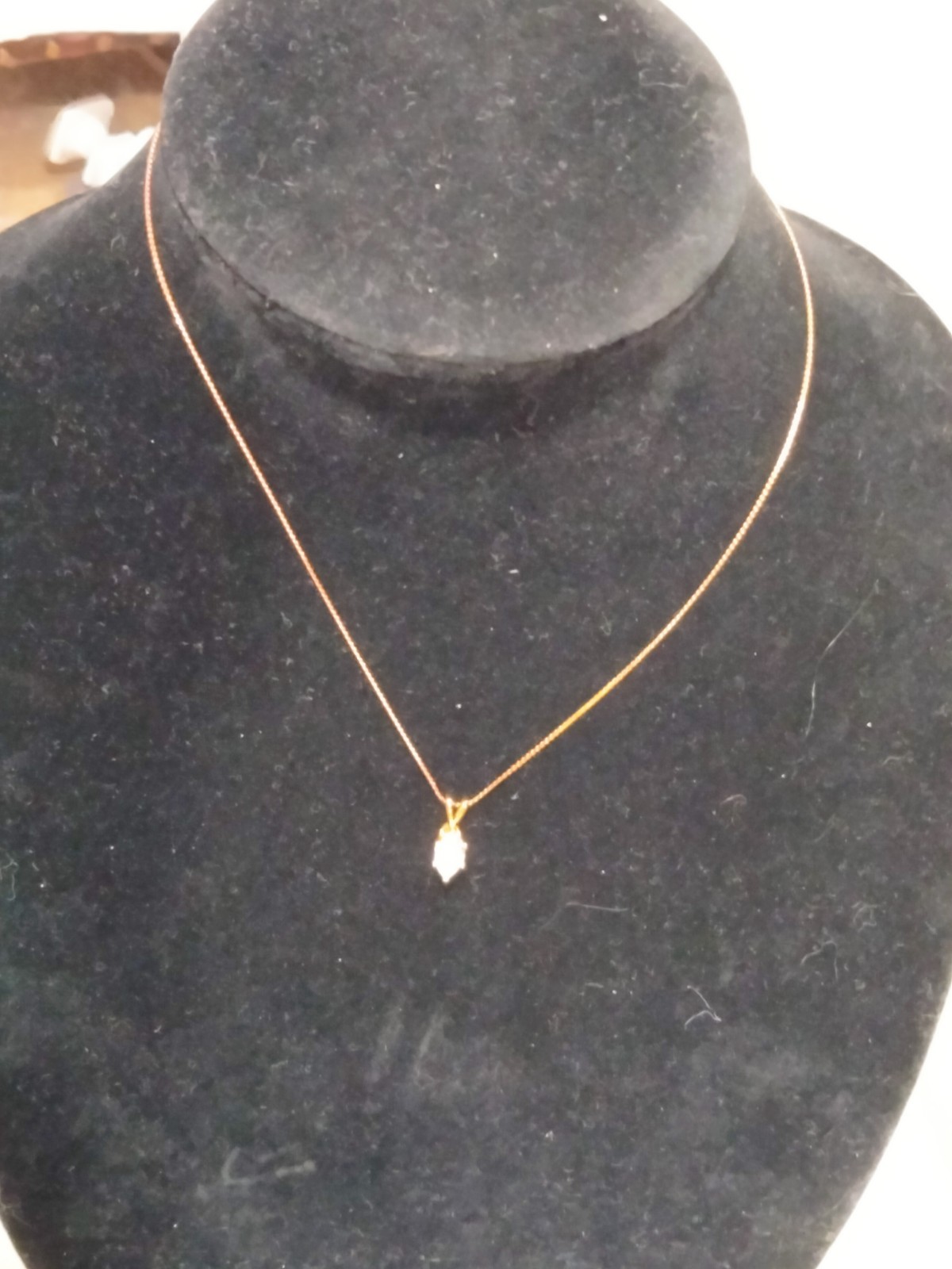 New Marquis Shape Diamond On Removable Yellow Gold Filled S Link Necklace