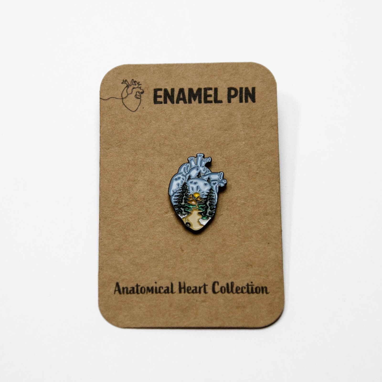 Travel Forest Nature Anatomical Heart Metal Pin Jewelry Gift – FREE SHIPPING