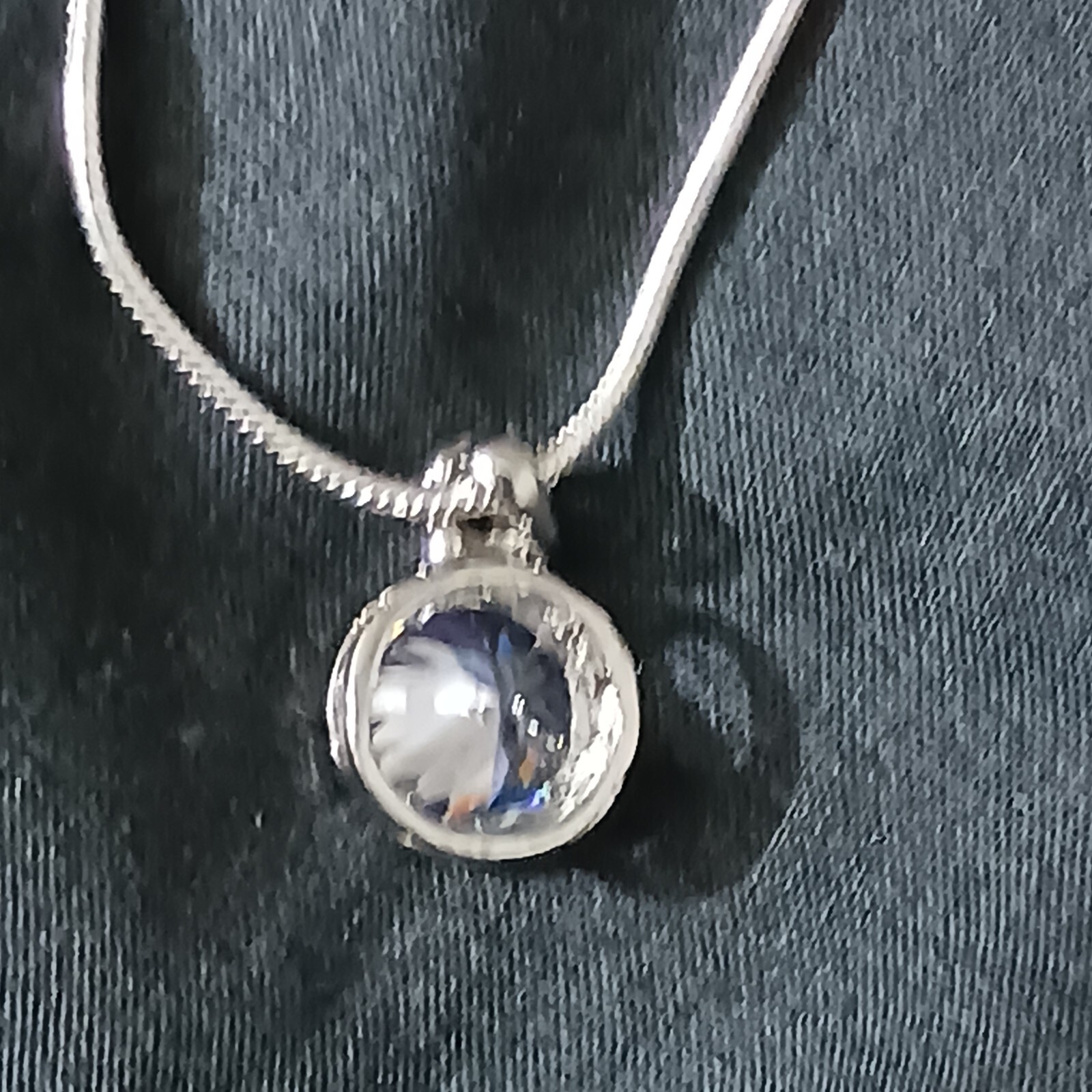 Swarovski Crystal Necklace & Earrings Set Silver Plated 18″ Chain Gift New