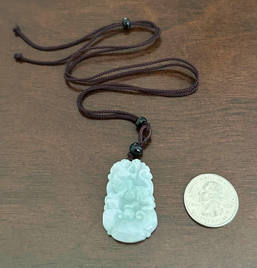 Feng Shui Handmade Chinese Zodiac Tiger Pendant Necklace for Good Luck