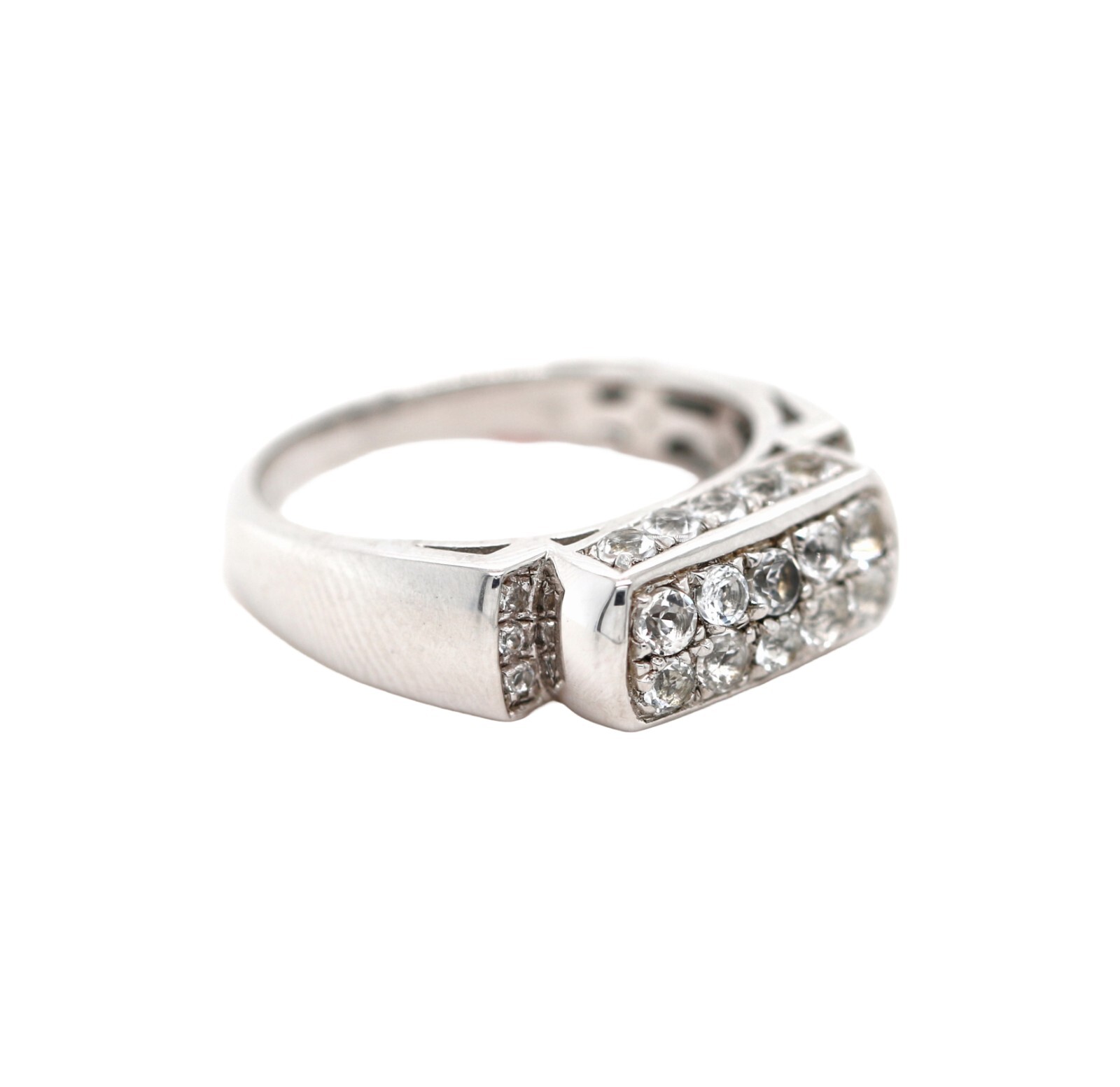 925 SS White Topaz Ring (1.09 cts)