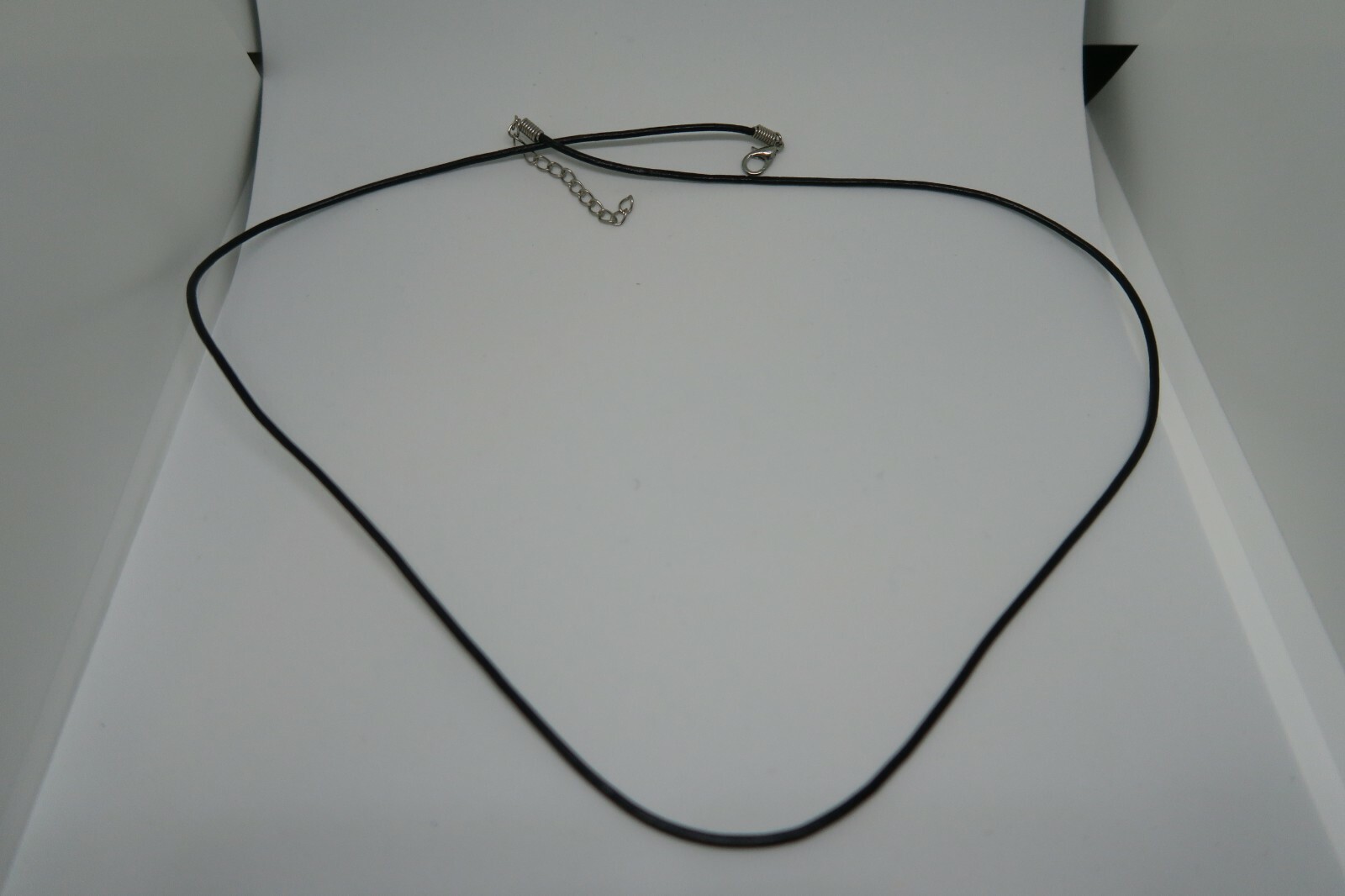 NEW 26″ Black REAL Leather Cord Necklace Rope Chain Jewelry 2.0MM 2″Extension