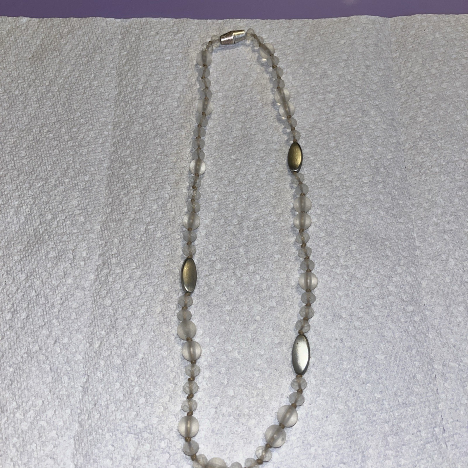 J. Jill No Tags Frosted And Silver Necklace 20 Inches