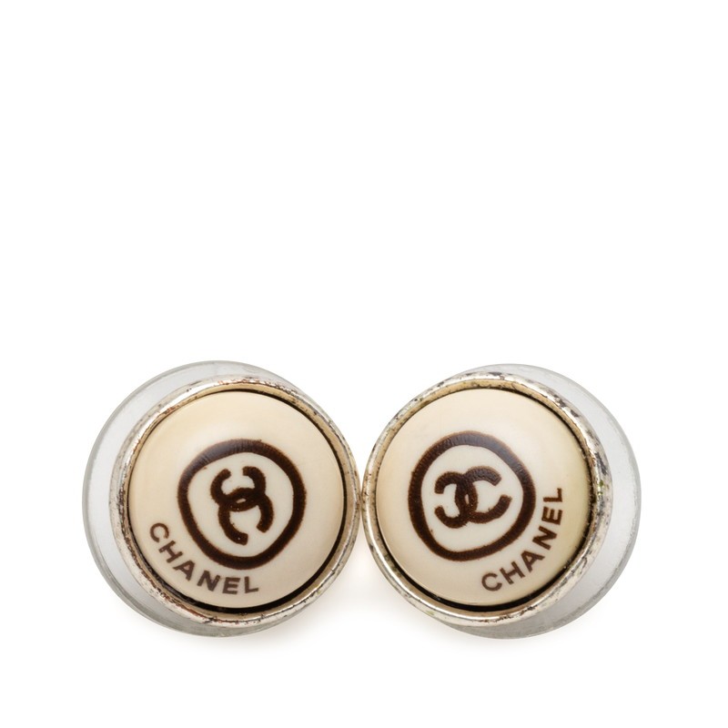 CHANEL metal 00T COCO Mark Stud earrings 00T Women 【Used】