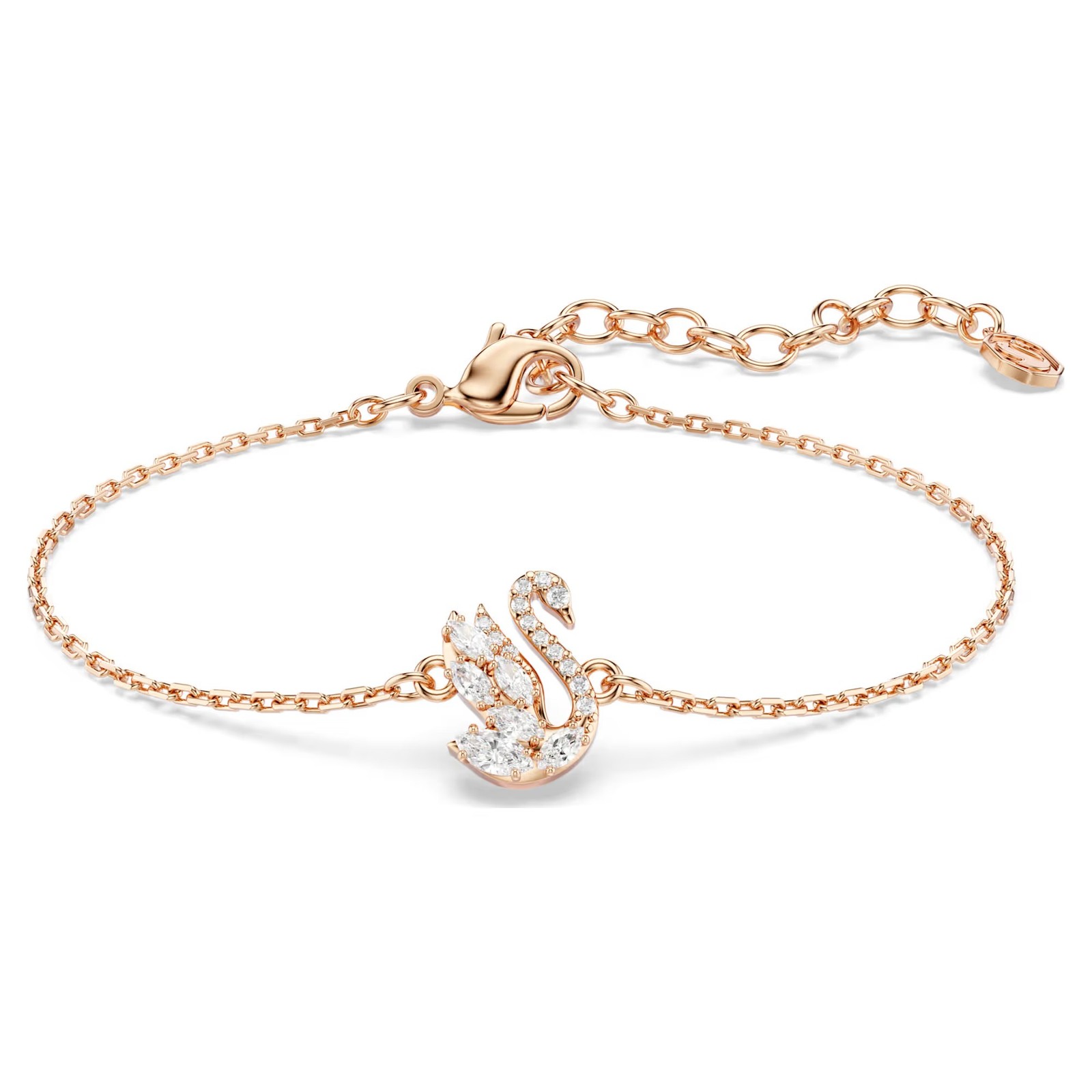 Swarovski Swan Bracelet Mixed Cuts, Swan, White, Rose Gold Tone Plated 5738202