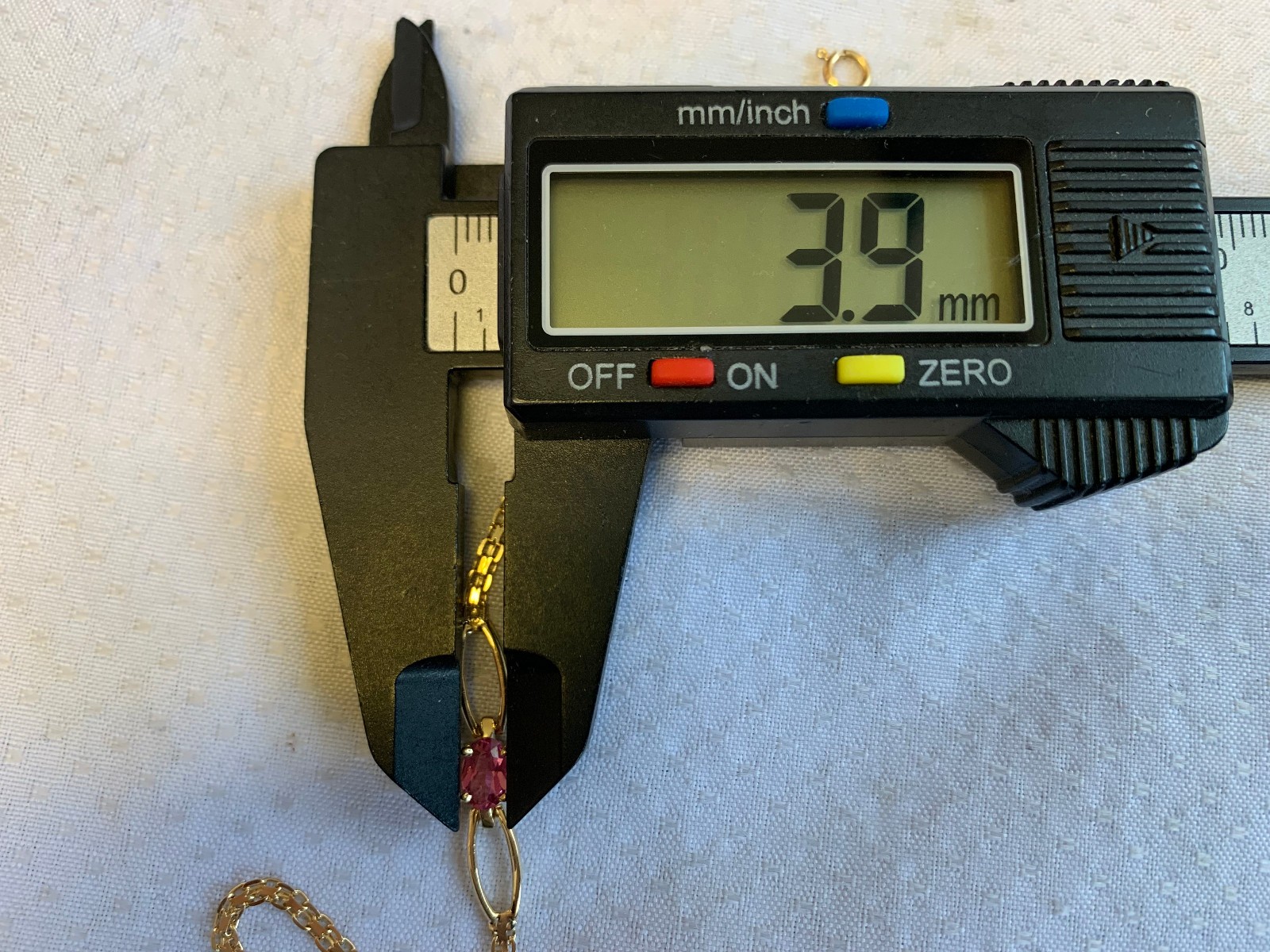 14K Yellow Gold Bracelet 1.82g Fine Jewelry 6″ Pink Kunzite Color Stone *READ*