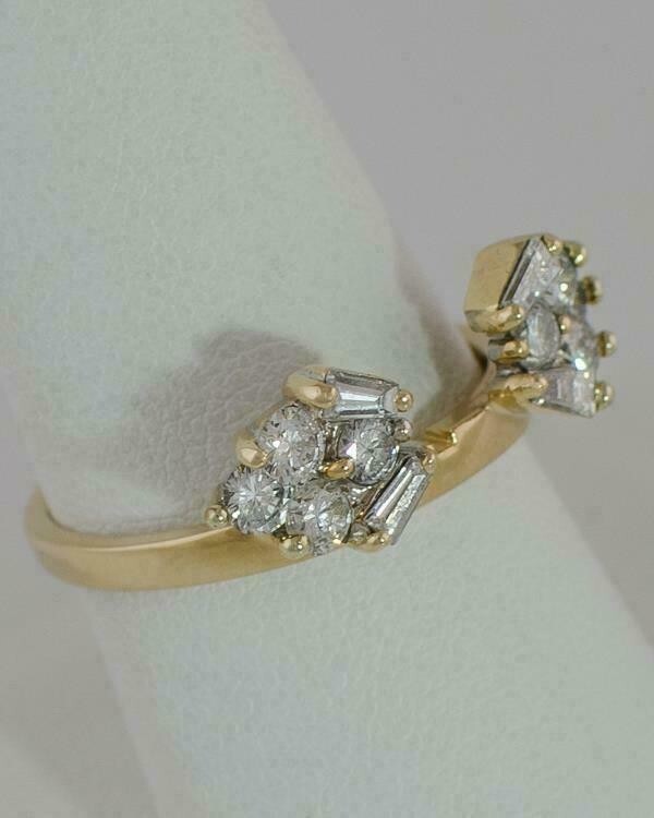 1.50Ct Round Created Diamond Enhancer Wrap Band Ring 14k Yellow Gold Plated