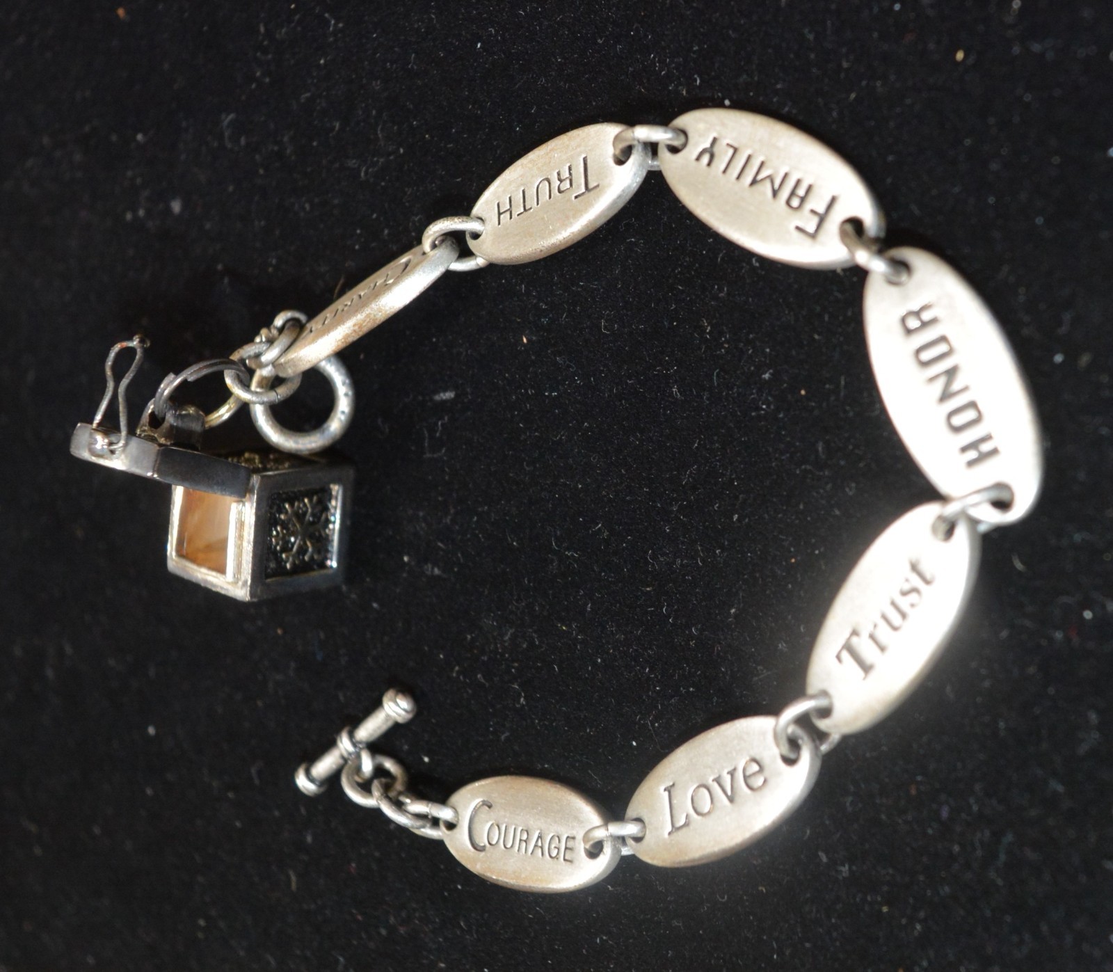 THE HUMANITY BRACELET NEW Virtue Charms LHH&F .923 Sterling Silver