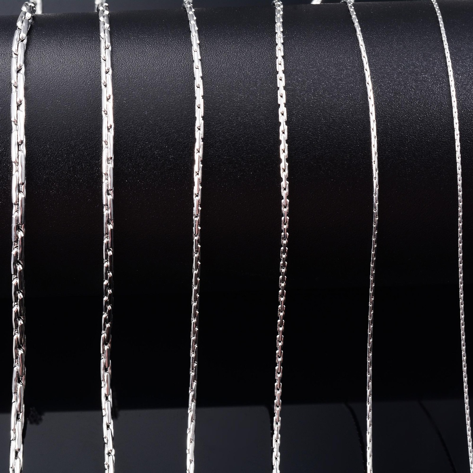 Thin Silver Necklaces Link Cable Chains for Women 316L Stainless Steel Jewelry