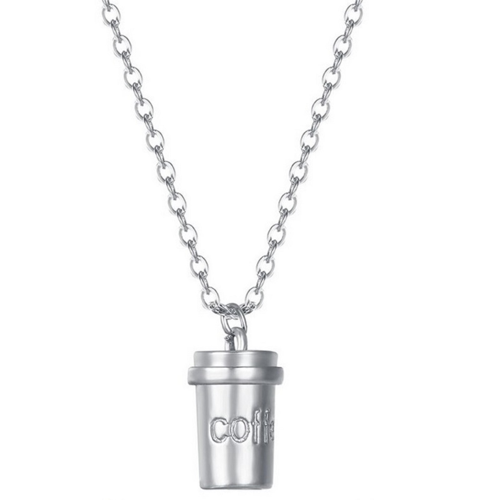 Coffee Cup Pendant, Coffee Charm Necklace, Coffee Lover Jewelry