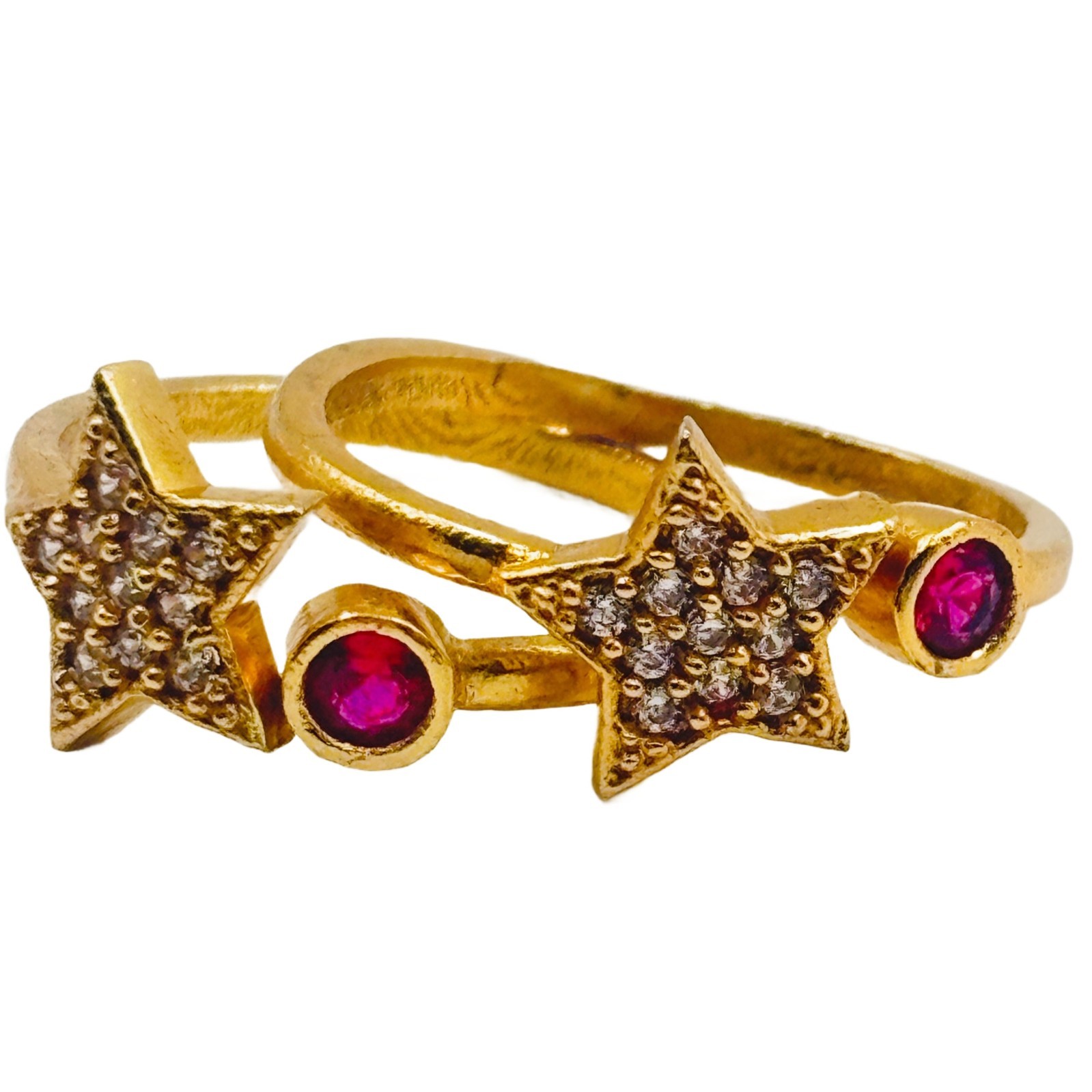 Star Adjustable Toe Ring Gold Plated Artificial Stone Open Band Foot Jewelry
