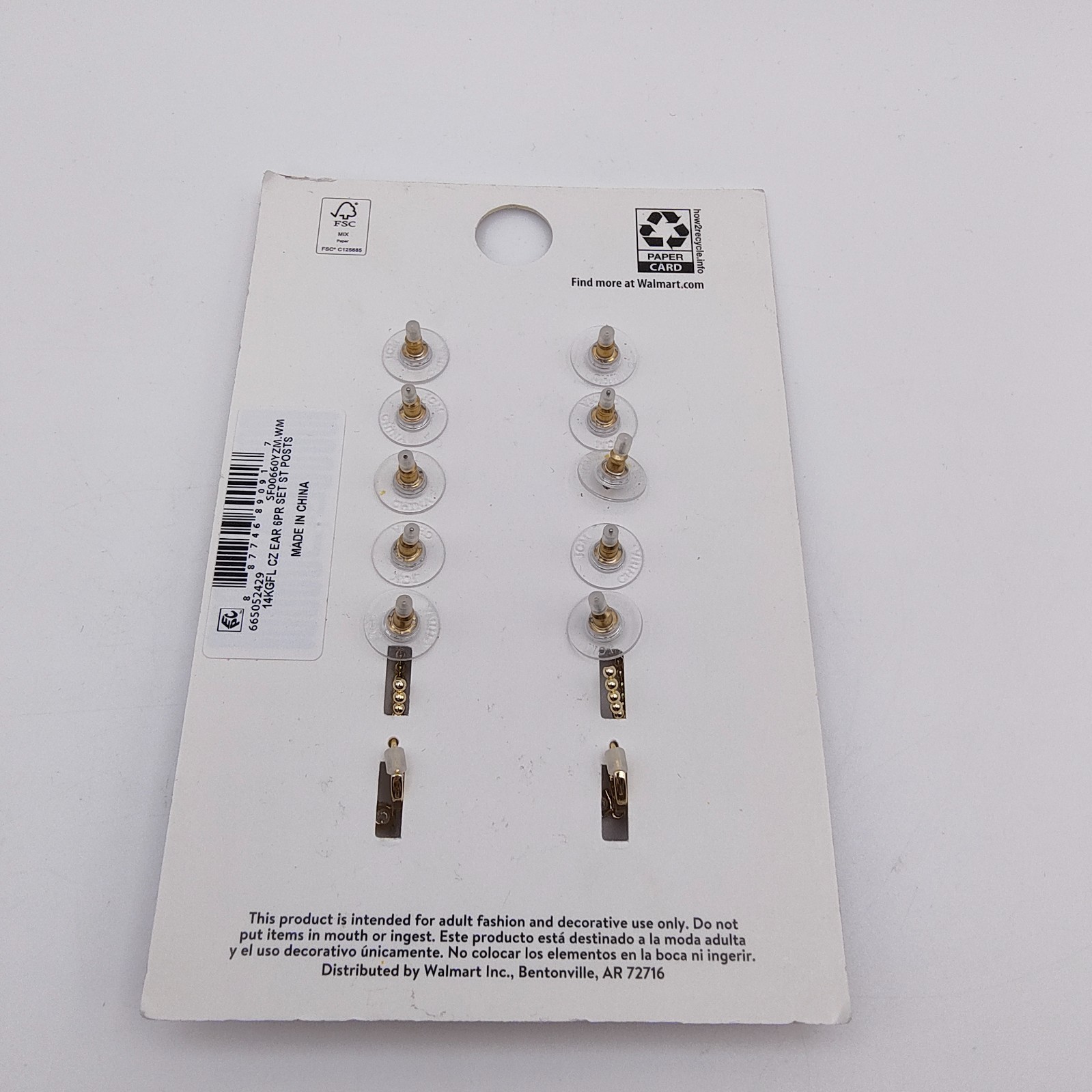 Believe by Brilliance Earring Stack 6 Pair Set 14kt Gold Flash Plated CZ