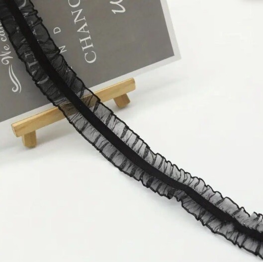 New Fashion Ladies Women Elastic Black,white Ruffle LACE Chakor Necklace party