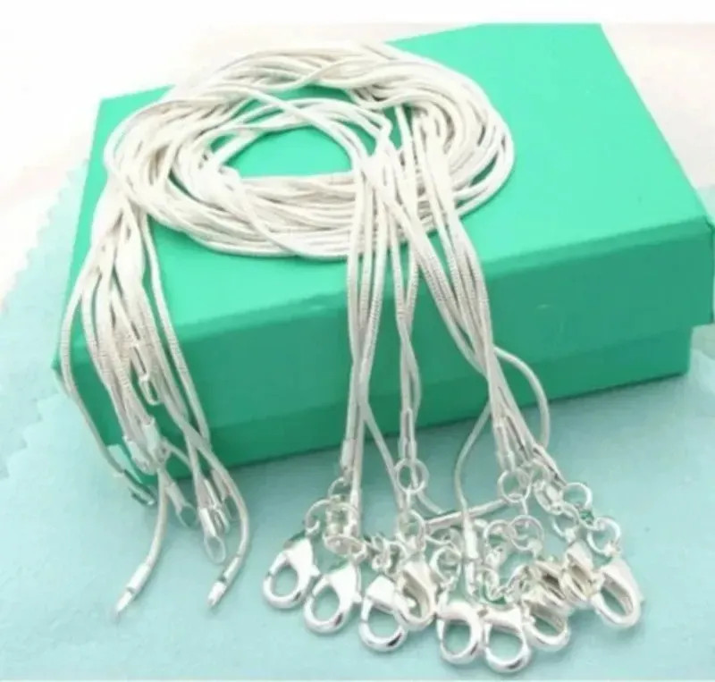 10PCS LOT Wholesale 925 Sterling Silver 16/18/20/22/24/26/28/30 Inch 1mm