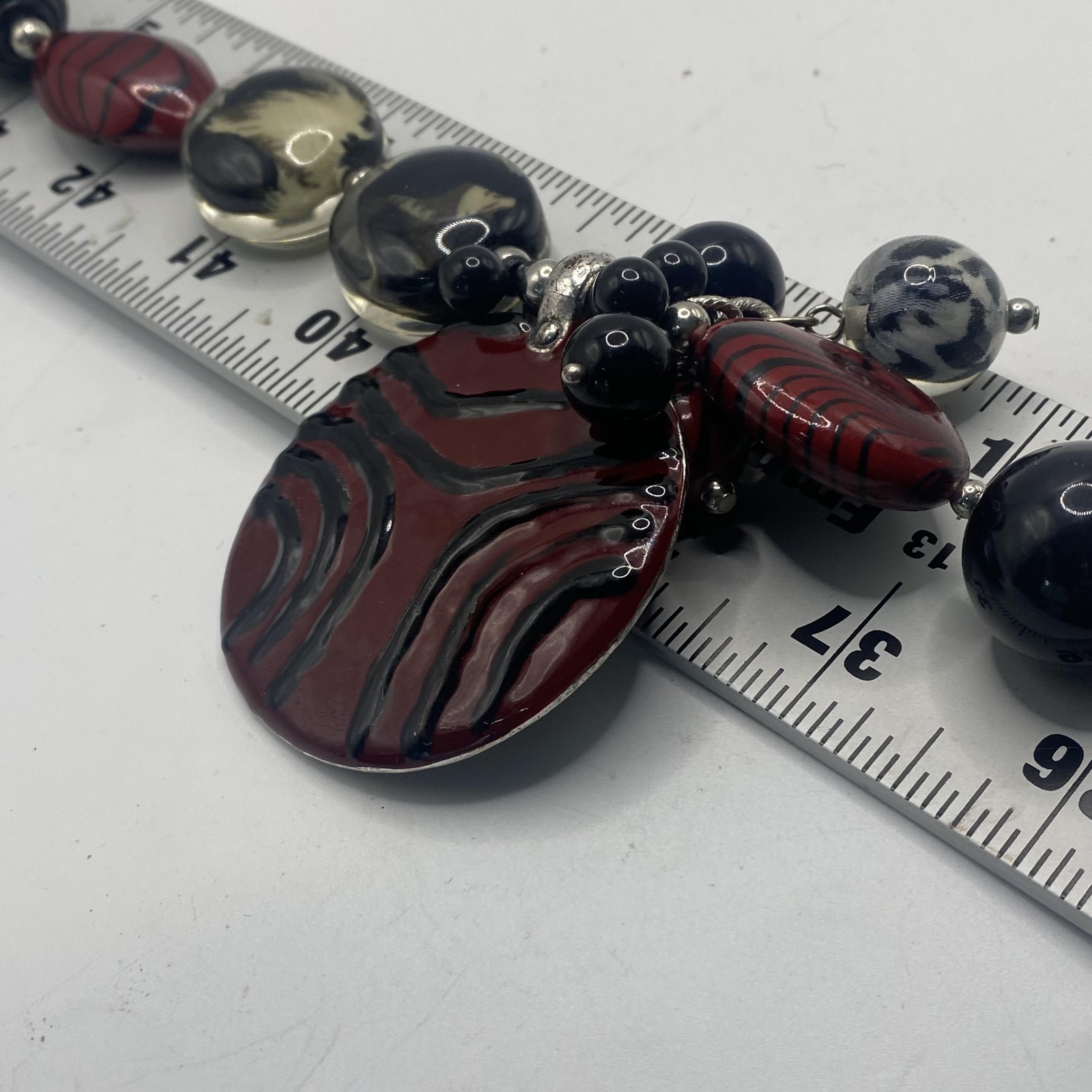 Treska Multicolor Round Pendant Statement Necklace Lobster Clasp 22 In Jewelry