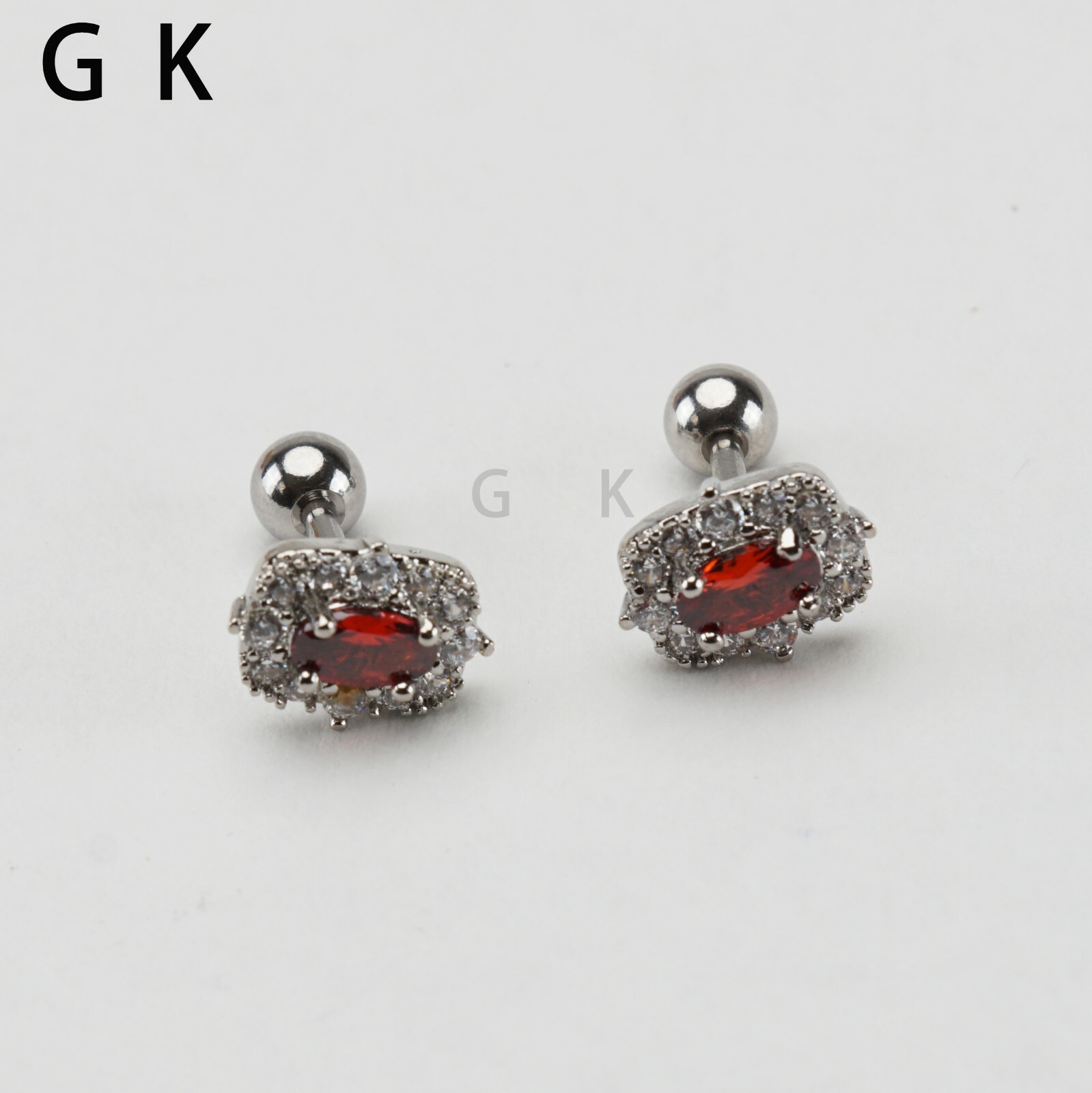 2-4 Pcs Stainless Steel Fashion CZ Flower Stud Earrings Ring Piercing Men Women