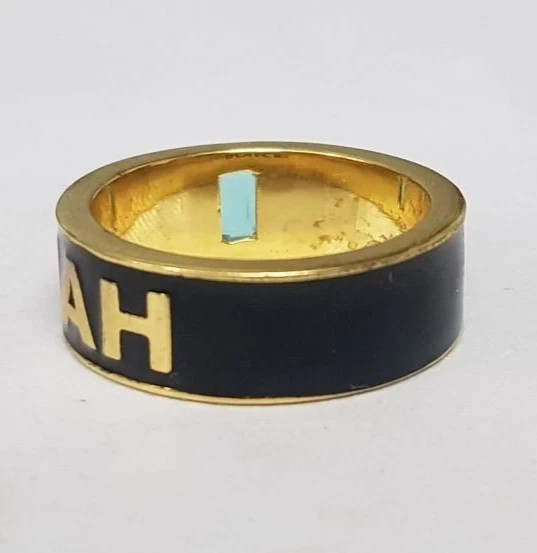 Customized High School College Class Ring for Men,Women Text and Birthstone Band