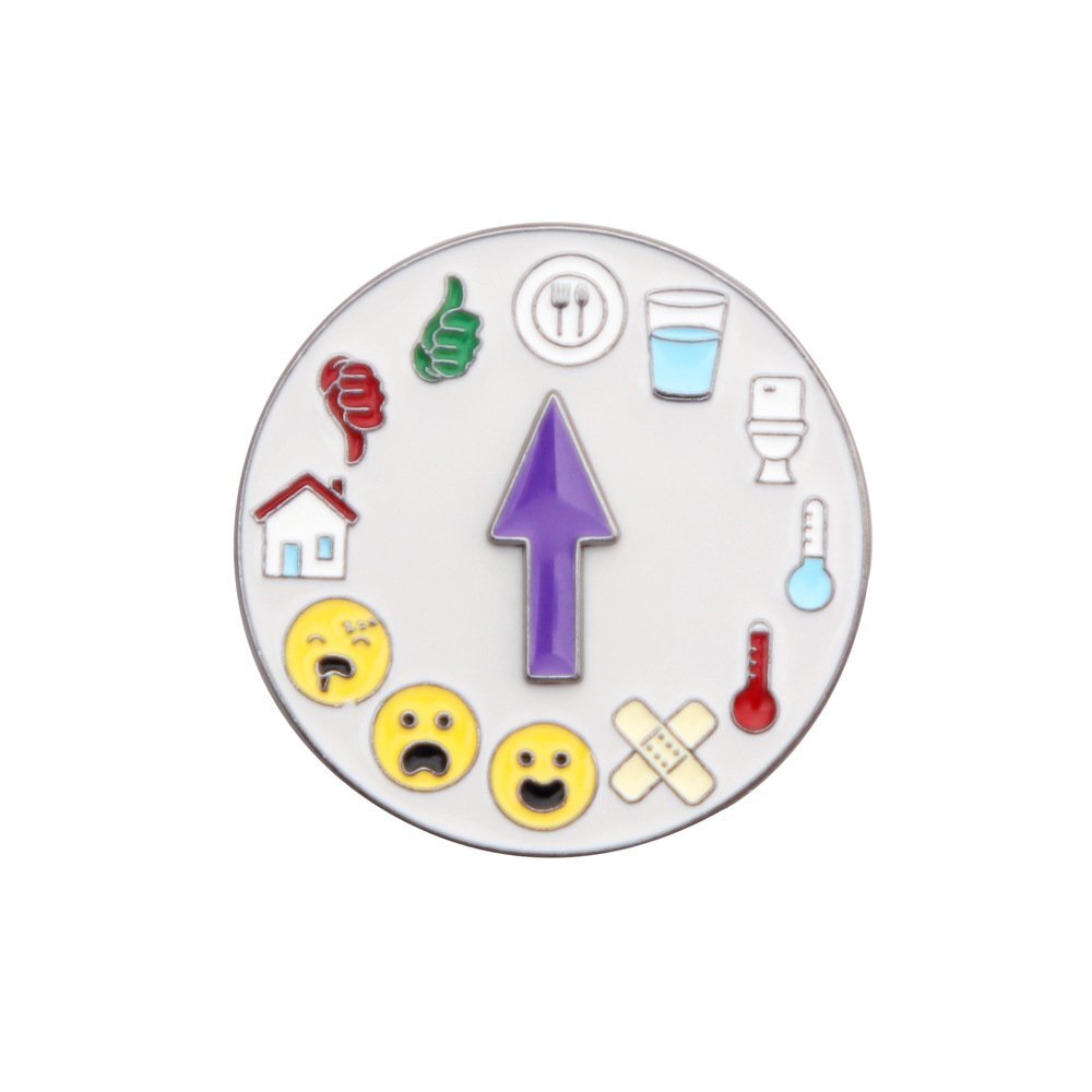 Everyday Activity and Status Enamel Pin | Spin to Express Your Current Mood o…