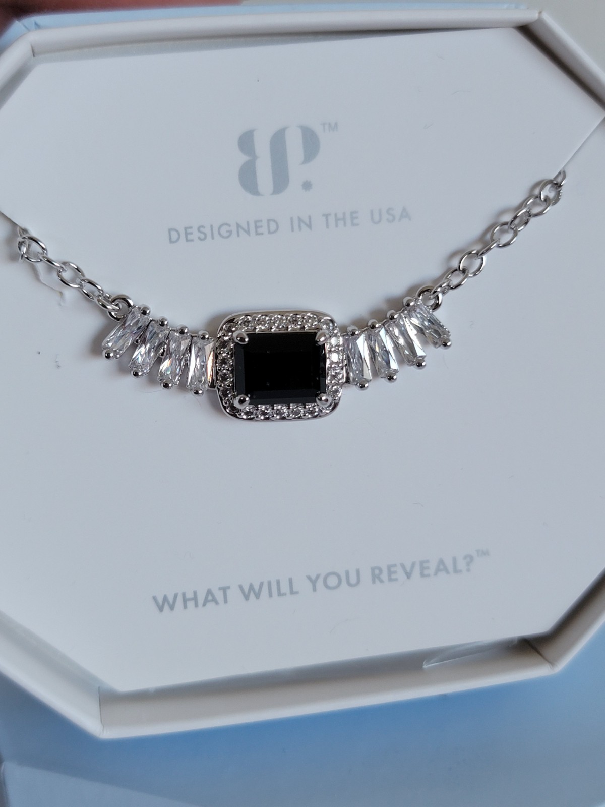 Bomb Party OG “Pale Dreams on the Horizon” NK56687 Black Ony CZ, Rhodium Plating
