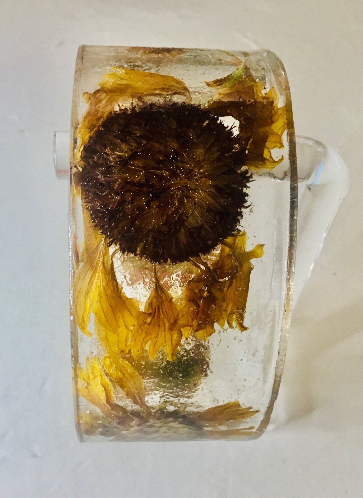 Sunflowers bracelet, real dry pressed flowers bangle bracelet, resin bangles