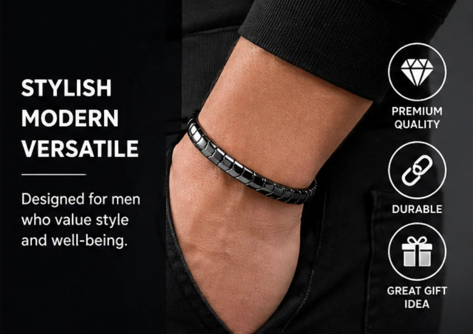 Magnetic Therapy Hematite Bracelet 8mm Beads for Men and Women