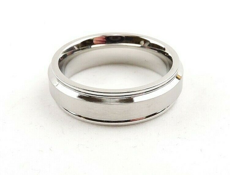 Stainless Steel Textured Brushed Comfort Fit Band Ring – Free Gift Packaging