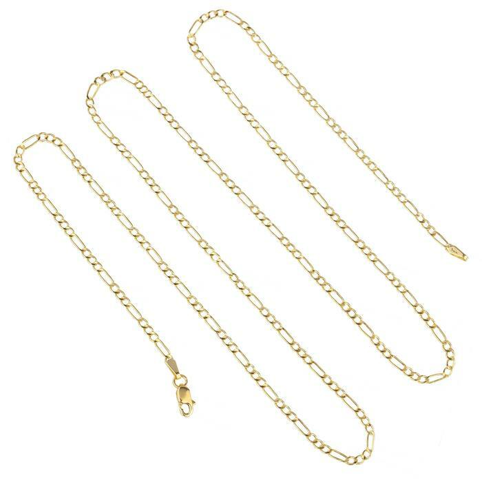 Unisex 18K Gold Filled Hypo-allergenic Italian 4mm Figaro Chain Necklace Z139G