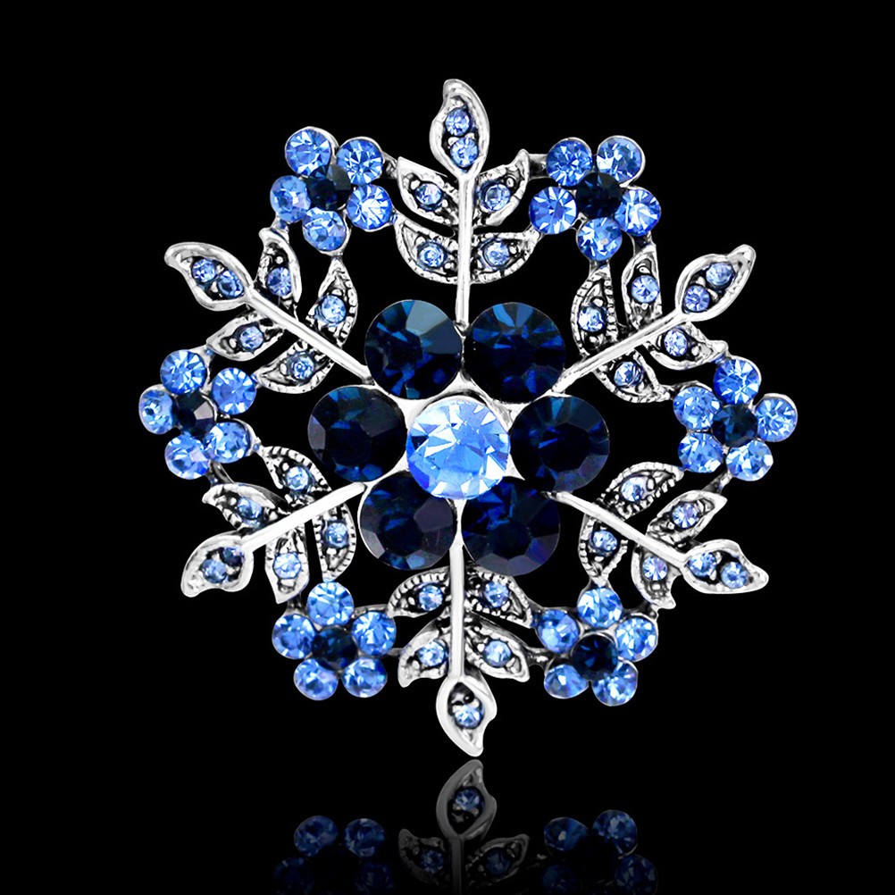 1Pcs Durable Fashion Brooch Blue Alloy Badge for Clothes Decor Lightweight