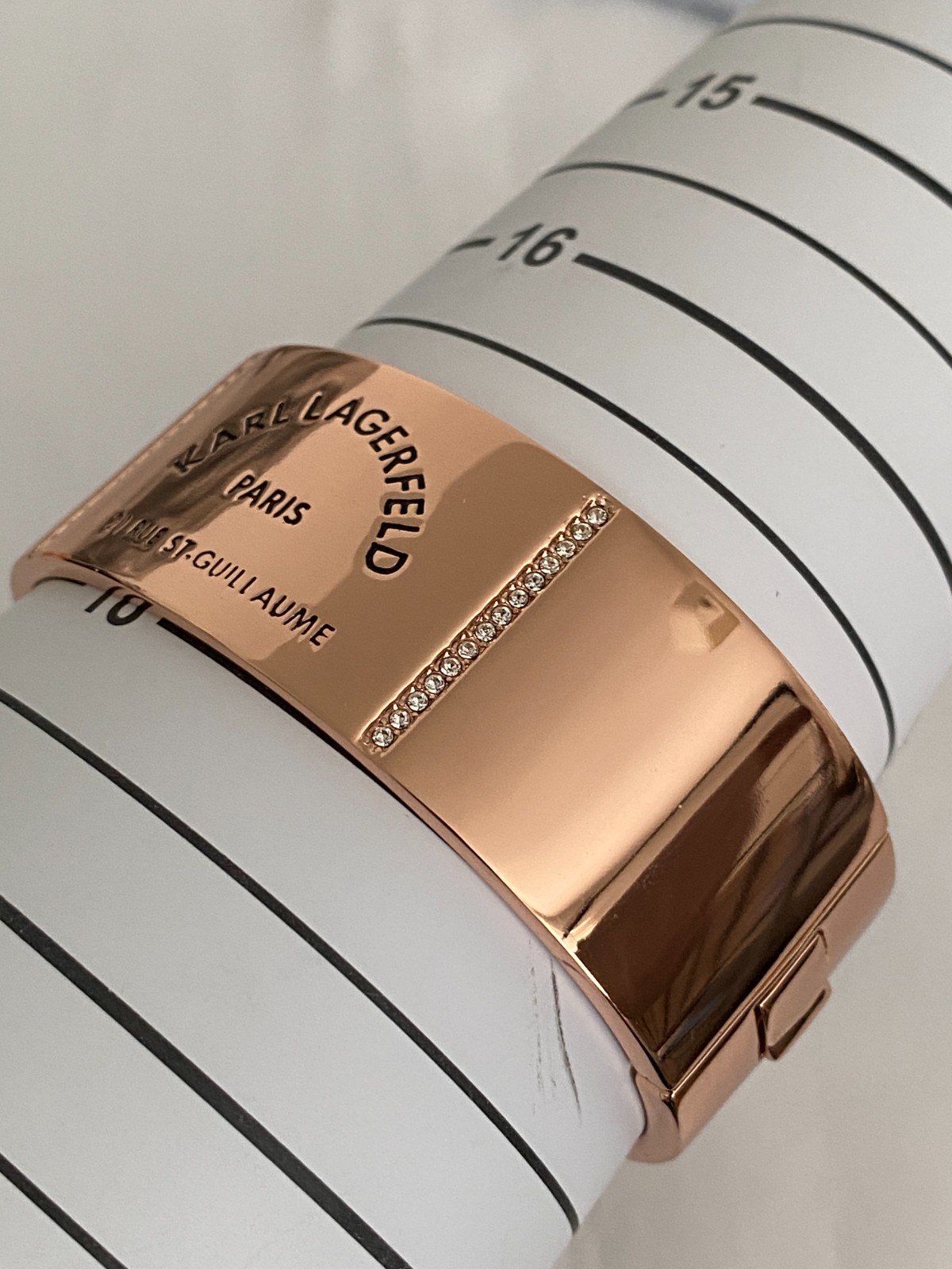 Karl Lagerfeld Rue St. Guillaume Large Bangle with Crystal from Swarovski