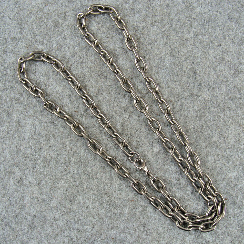 Pure Titanium Necklace Anti-allergy Necklace 6.8mm Wide Ti O Shaped Chain Gifts