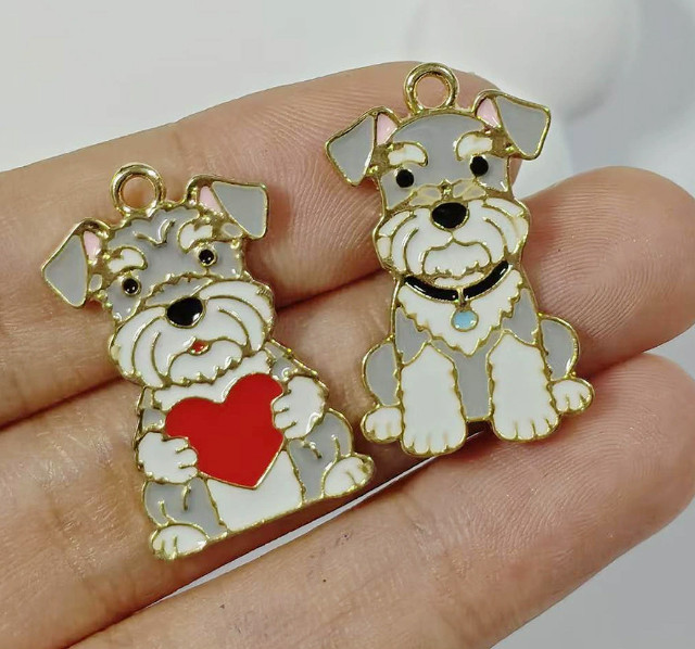 40Pcs cartoon animal dogs Charm earrings necklace Pendant DIY Jewelry Making