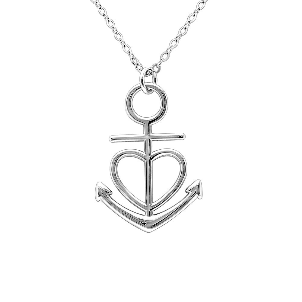 Anchor Heart Necklace for Women Ginger Lyne Collection Sterling Silver Gifts …
