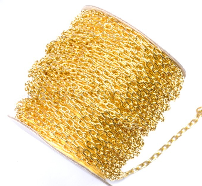 5M gold plated and silver cable openings link iron metal chains and colors